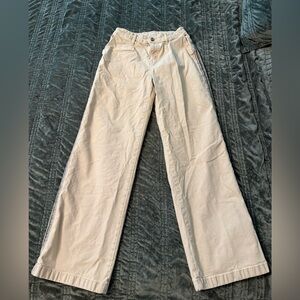 SOLD American Eagle Outfitters Beige Stretch Wide-Leg Pants